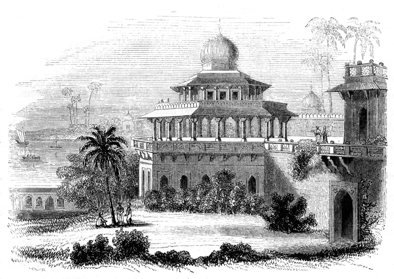 Chalees Satoon, o il Padiglione dei Quaranta Pilastri, 1847 da Giles