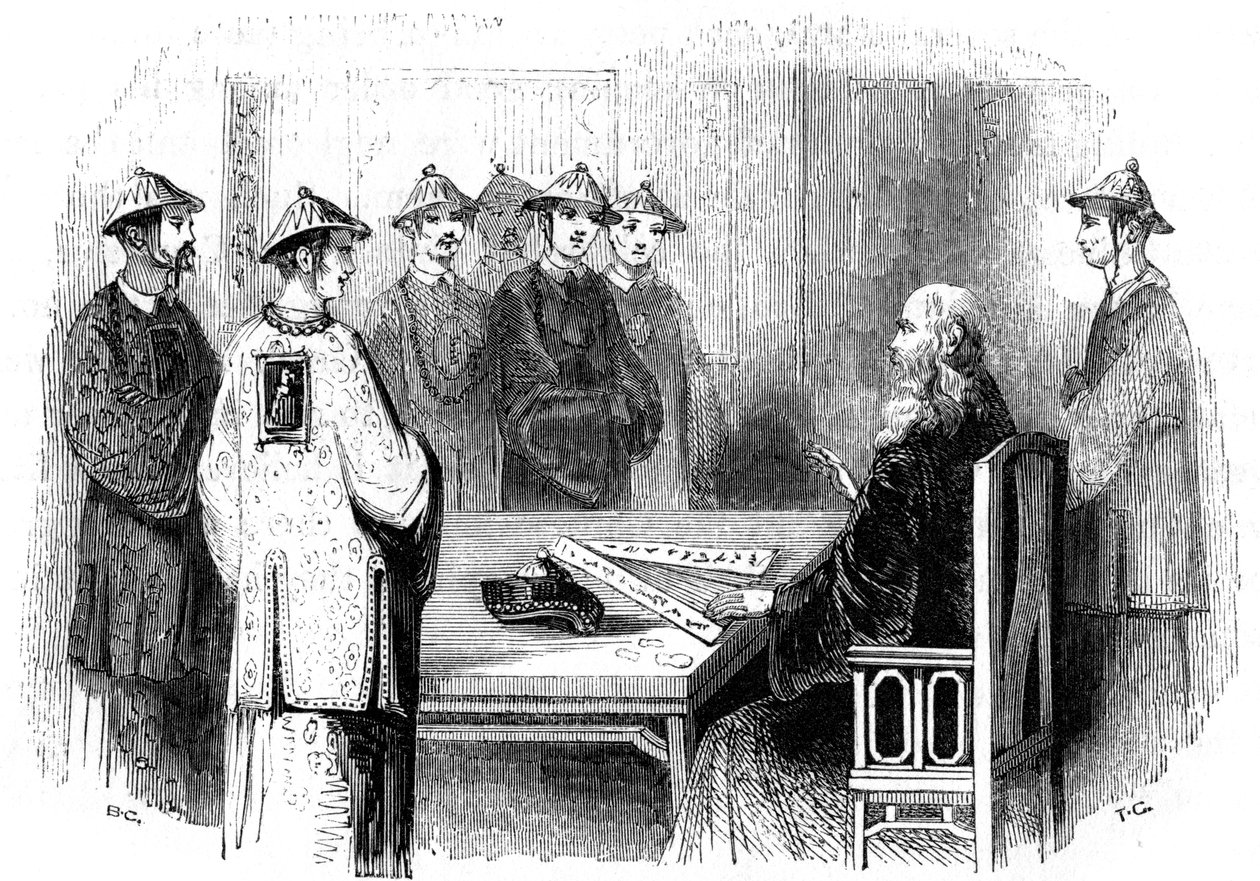 Confucio e i suoi discepoli, V secolo a.C., 1847 da Giles