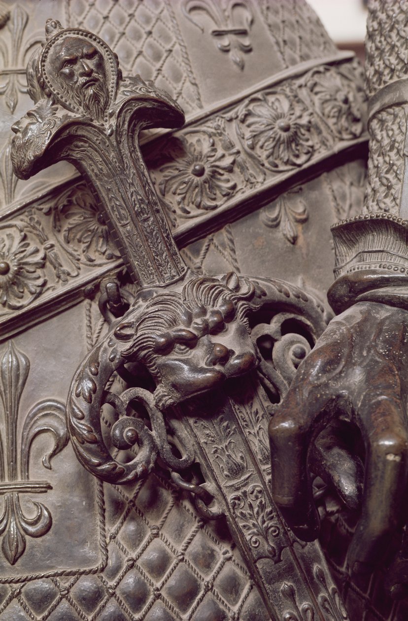 (dettaglio) Maglia di catena della mano, dalla tomba di Massimiliano I 1459-1519, realizzata nella bottega di Peter Vischer c.1460-1529 da Gilg Sesselschreiber