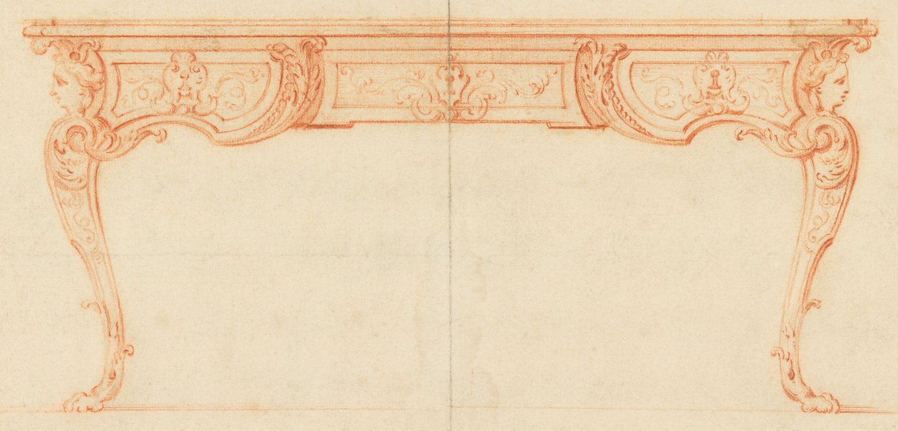 Elevazione di una Scrivania da Gilles Marie Oppenord