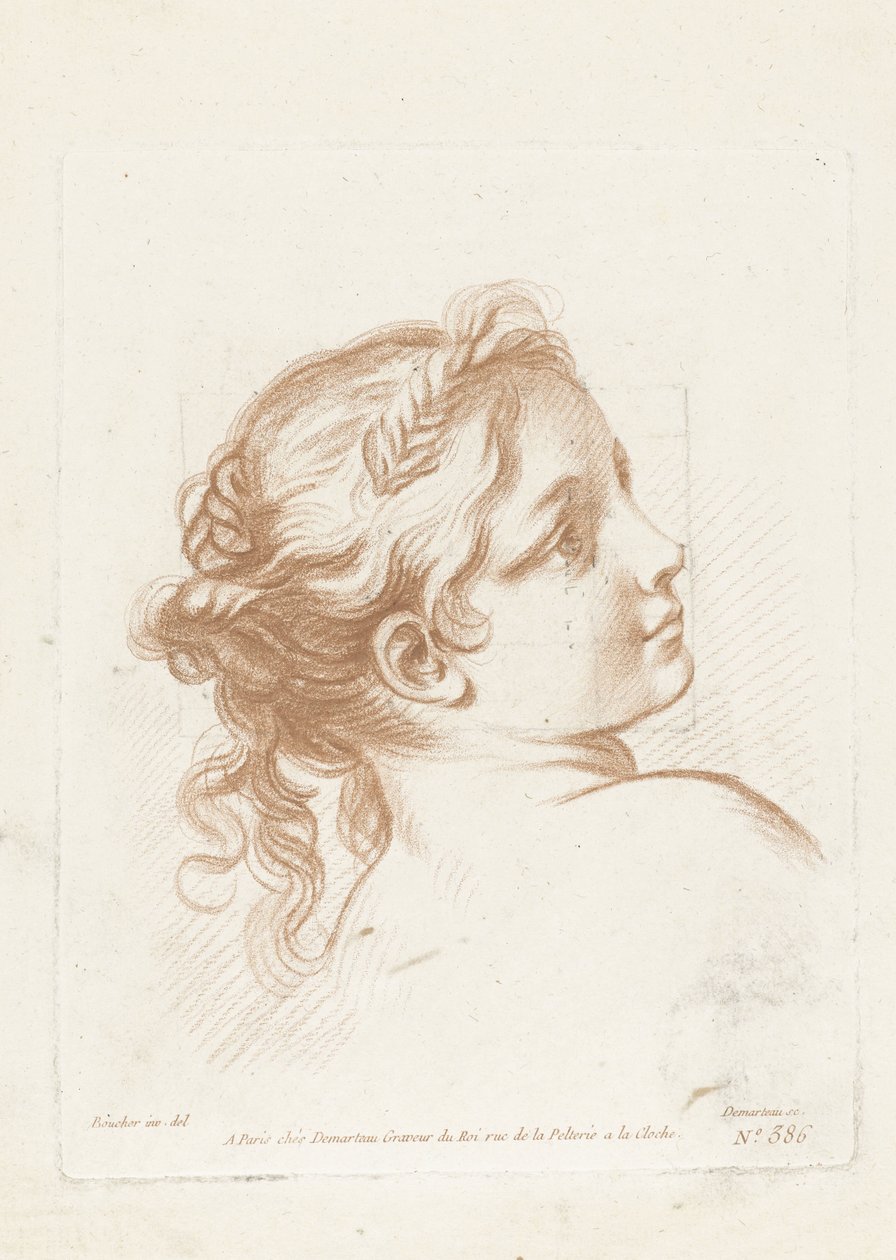 Busto di una giovane donna da Gilles Demarteau