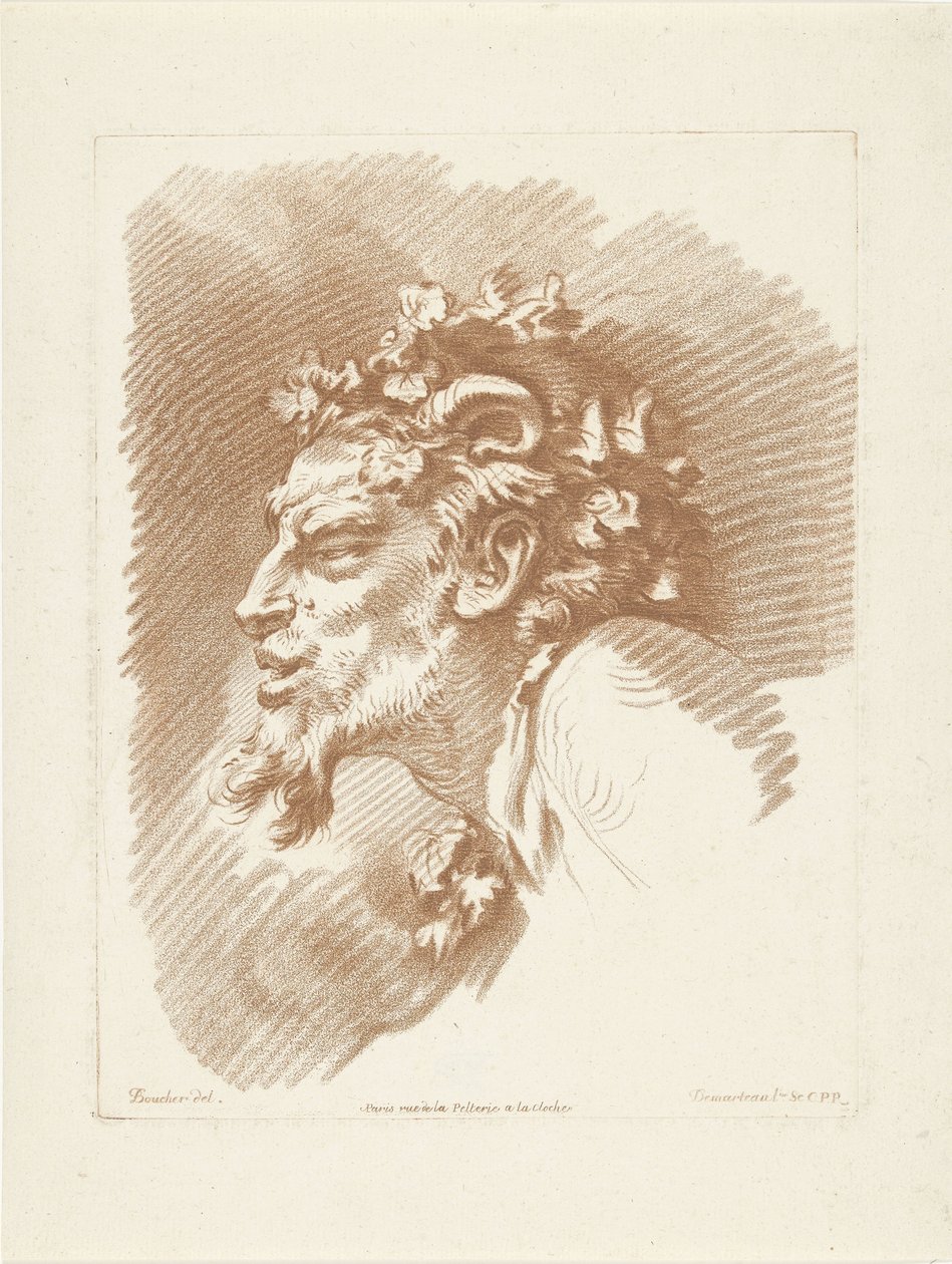Testa di satiro da Gilles Demarteau