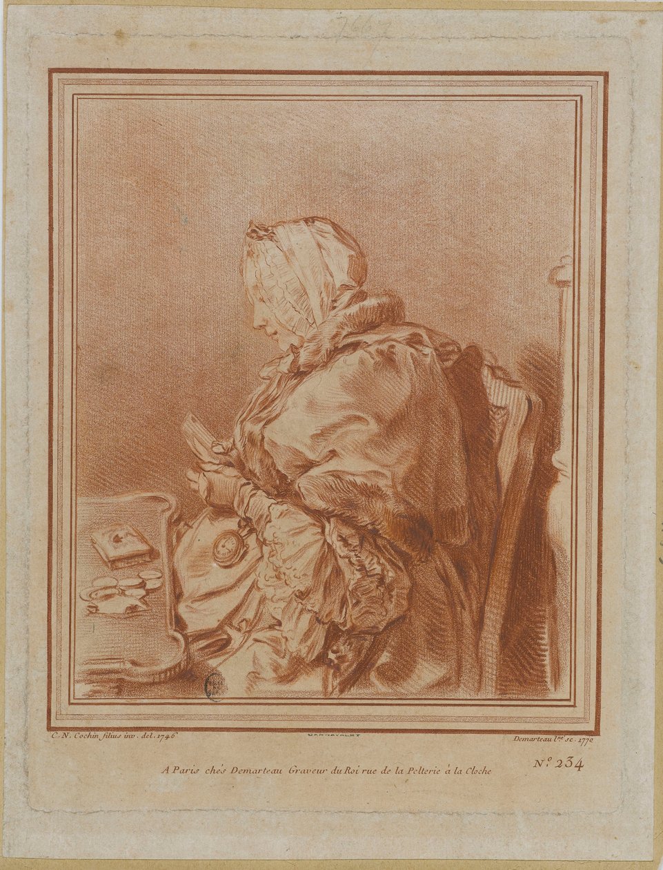 Ritratto di Madame Geoffrin da Gilles Demarteau