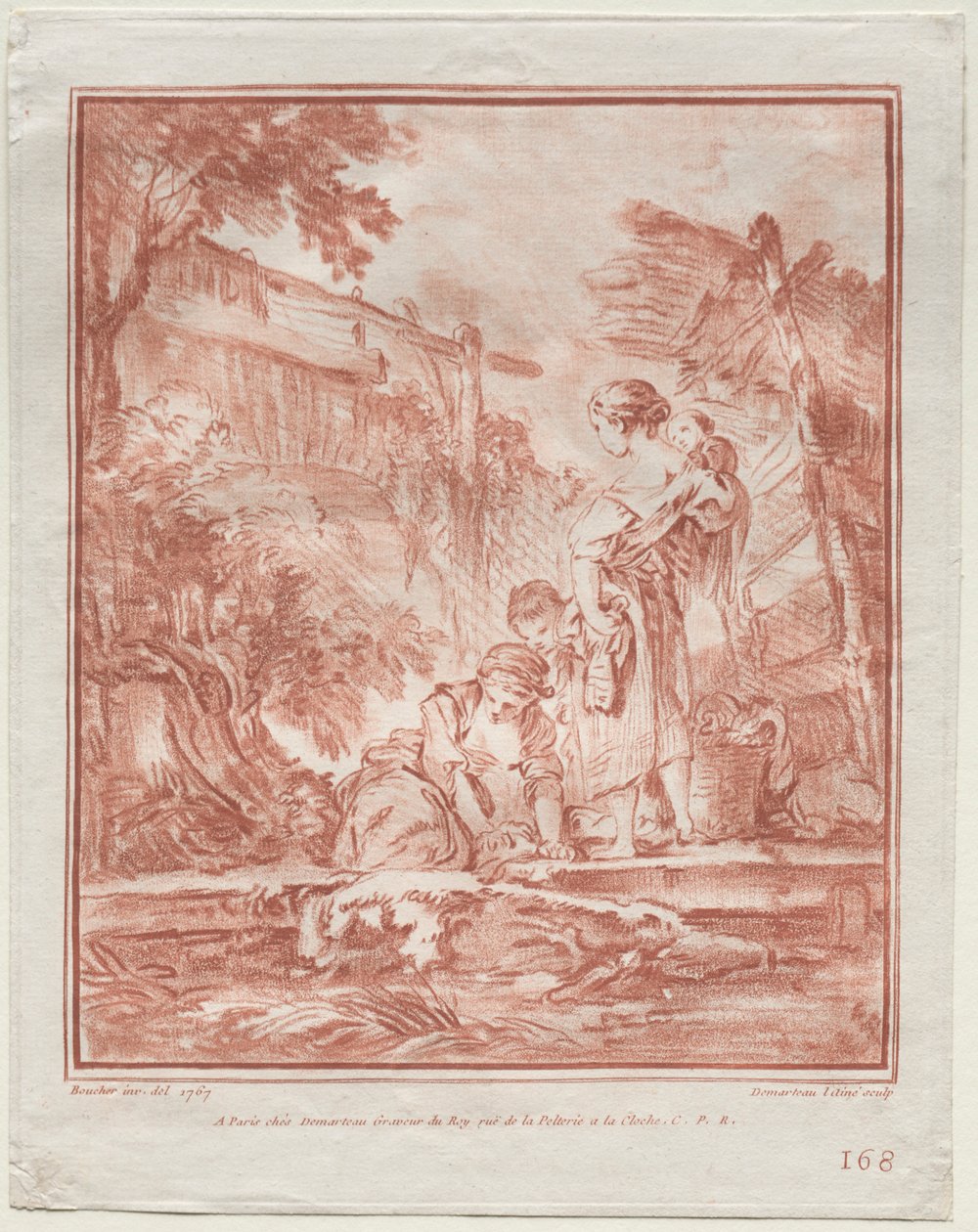 La lavandaia, 1767 da Gilles Demarteau