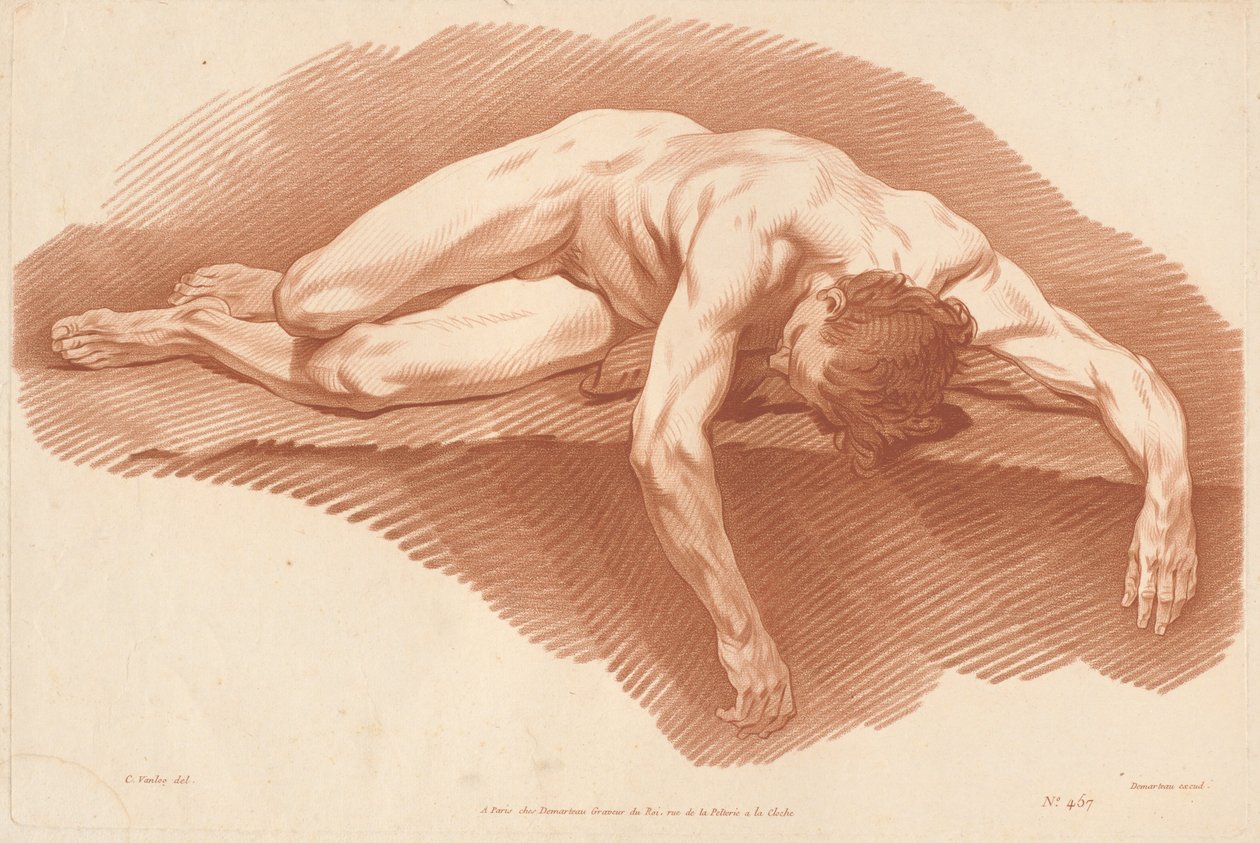 Accademia (457) da Gilles Demarteau, the Elder after Carle Van Loo