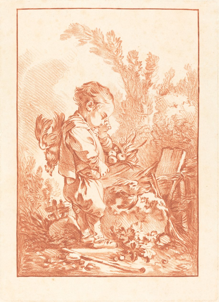Le Maraudeur (Il ladro) da Gilles Demarteau, the Elder after François Boucher