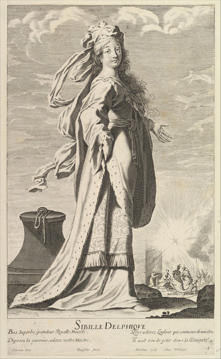 Sibilla Delfica, ca. 1635 da Gilles Rousselet and Abraham Bosse