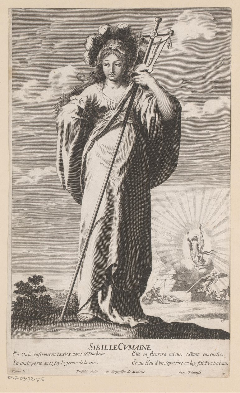 Sibilla Cumana, con la resurrezione di Cristo sullo sfondo da Gilles Rousselet
