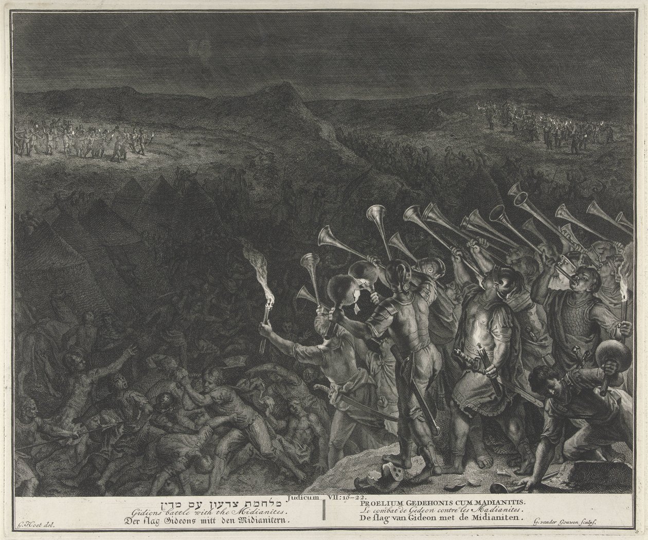 Lotta contro i Madianiti da Gilliam van der Gouwen