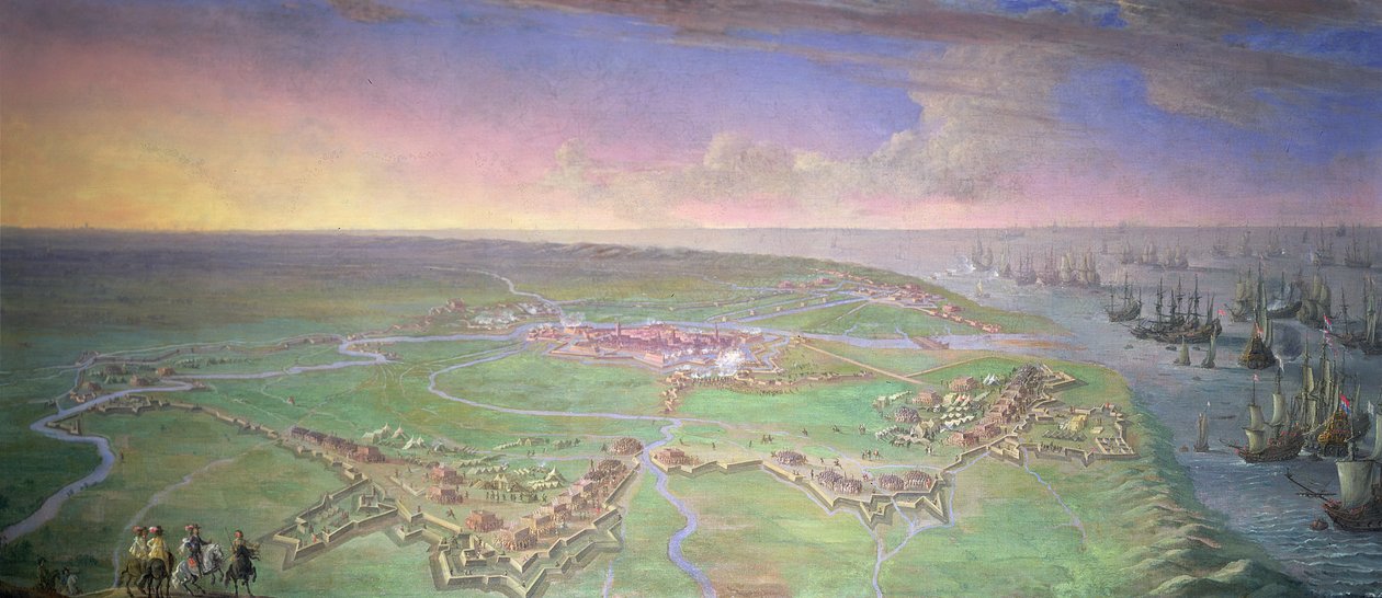 Vista Panoramica di Gravelines assediata dal Duca d
