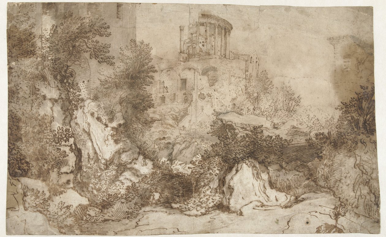 Tempio di Sibilla a Tivoli da Gillis van Valckenborch