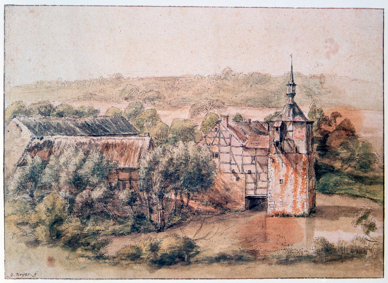 Paesaggio con case, c. 1643-1687 da Gillis Neyts