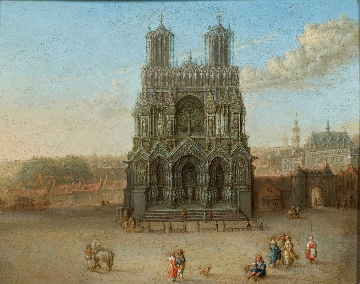 Vista della cattedrale di Reims da Gillis Neyts
