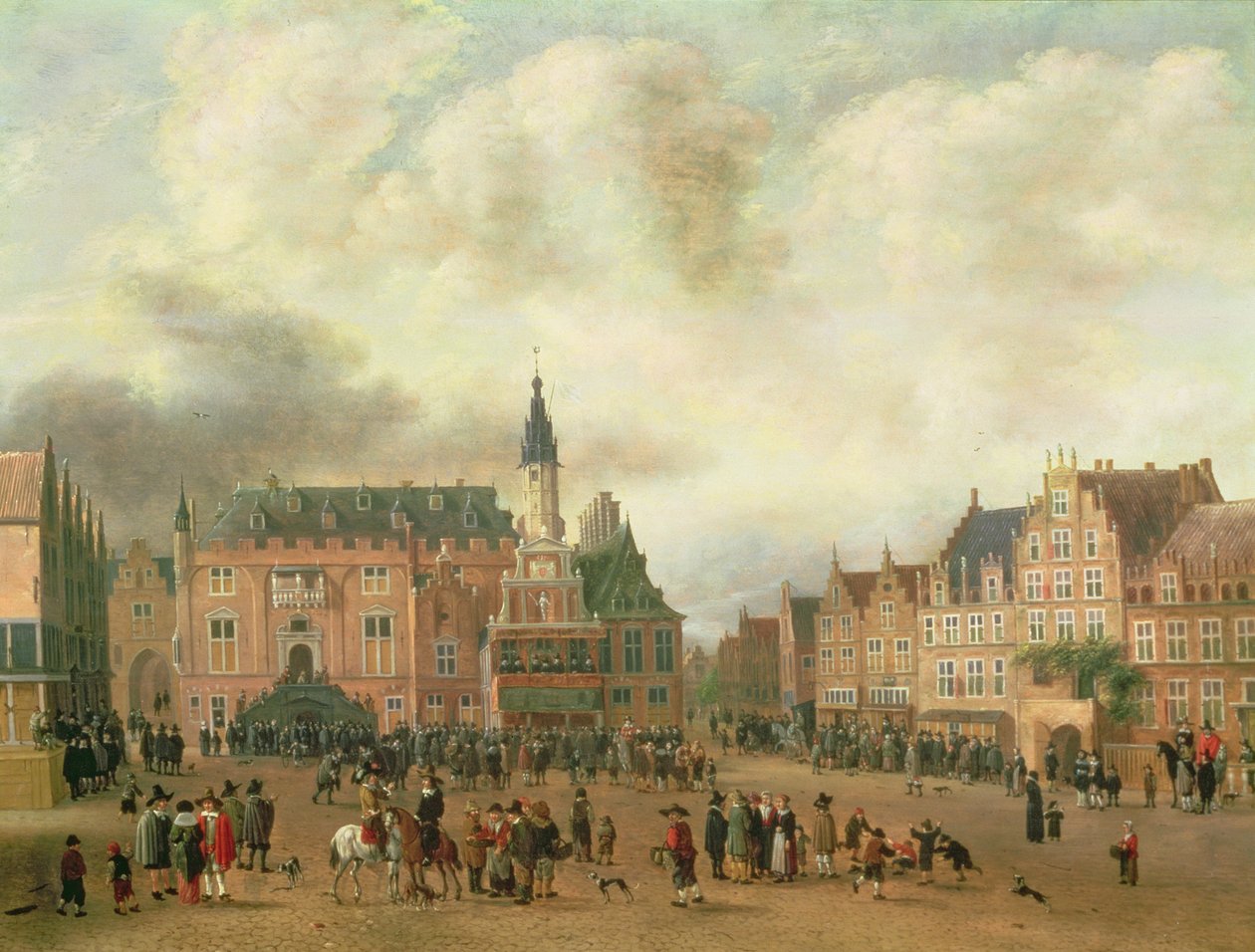 Annuncio della pace di Breda nel Grote Markt, Haarlem, c.1667 da Gillis Rombouts