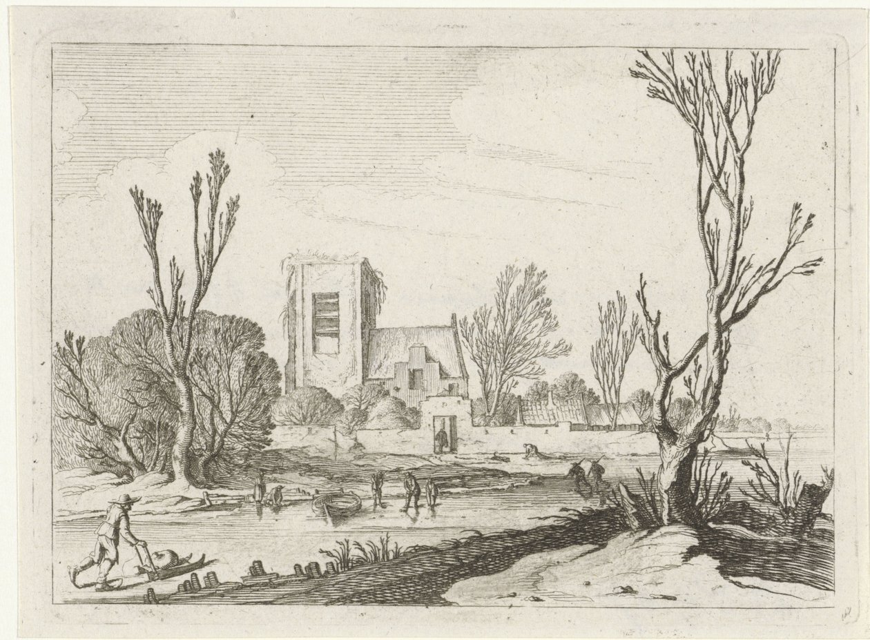 Paesaggio invernale Zeven landschappen (serie) da Gillis van Scheyndel (I)