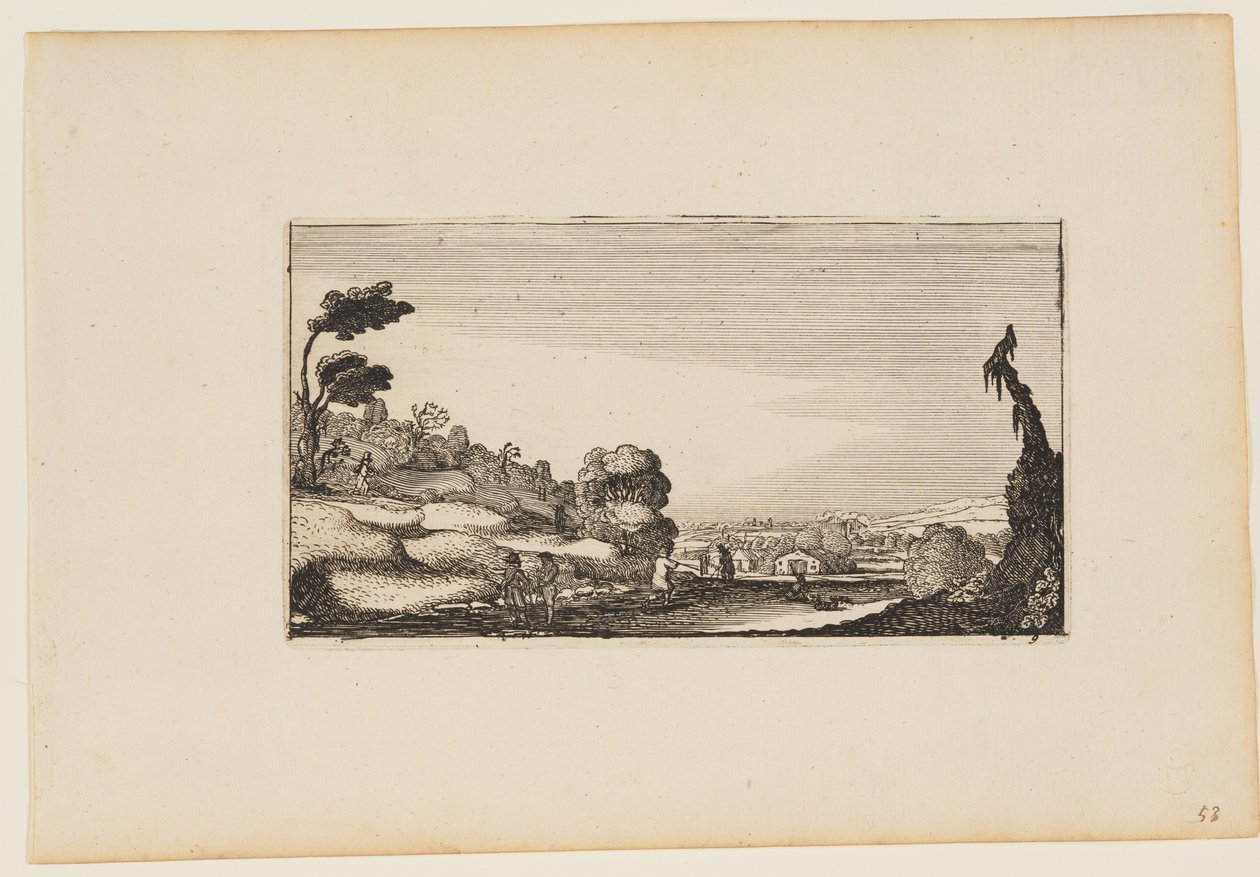 Panorama collinare, da Dodici paesaggi con figure da Gillis van Scheyndel