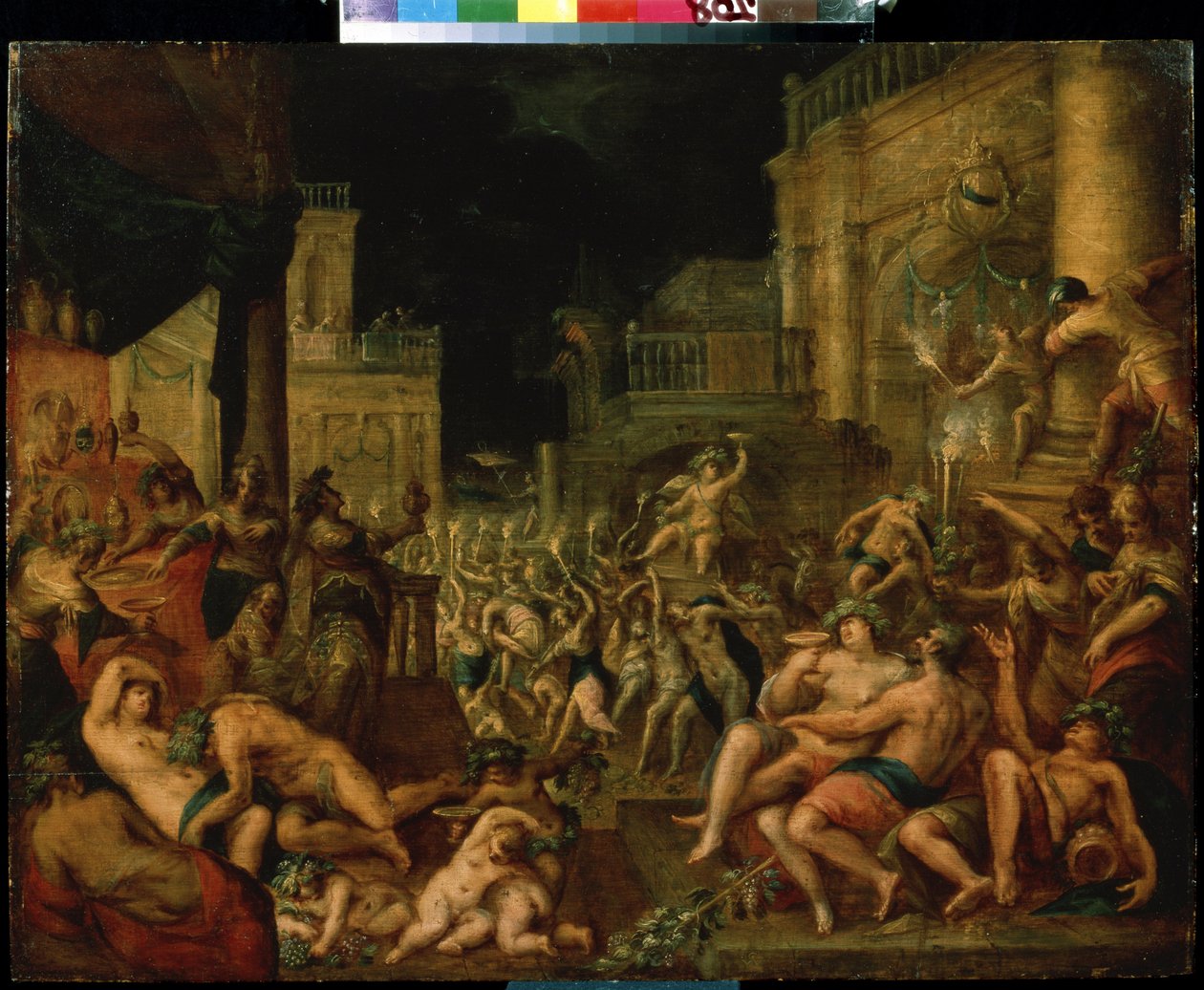 Il banchetto di Mida in onore di Bacco e Sileno da Gillis van Valckenborch