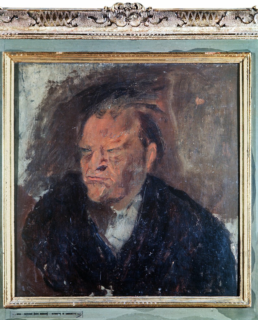 Ritratto del poeta italiano Giuseppe Ungaretti (1888-1970). Dipinto di Gino Bonichi detto Scipione (1904-1933) da Gino (1904 33) Bonichi