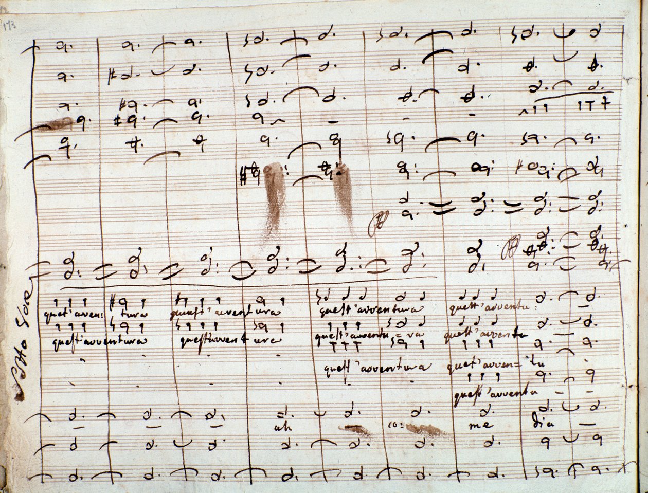 Partitura musicale per l