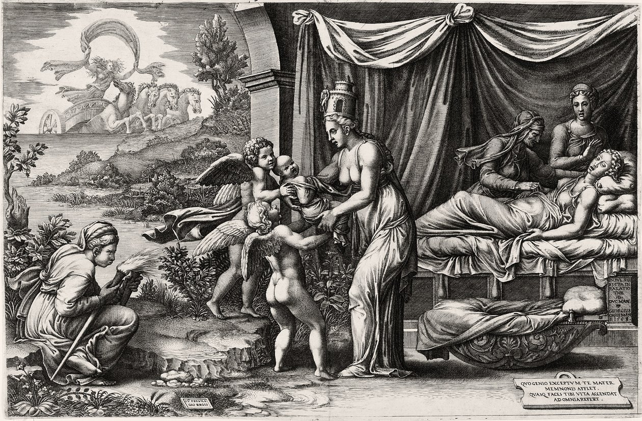 Allegoria della nascita 1560, 1500 (1558) da Giorgio Ghisi