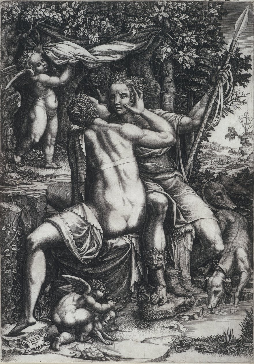Venere e Adone da Giorgio Ghisi