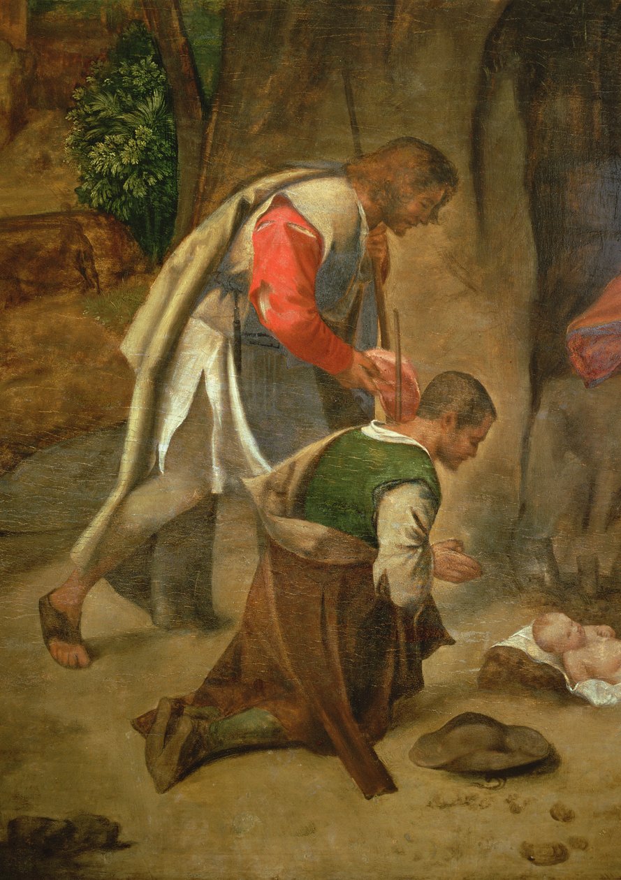 Adorazione dei pastori, c.1510 (pannello) (dettaglio) da Giorgio Giorgione