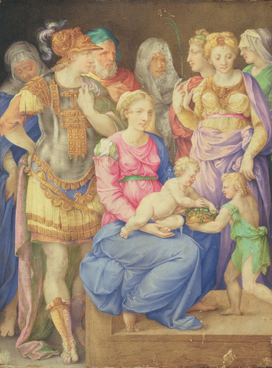 La Vergine e il Bambino, San Giovanni Battista e sette individui, c.1553 da Giorgio Giulio Clovio