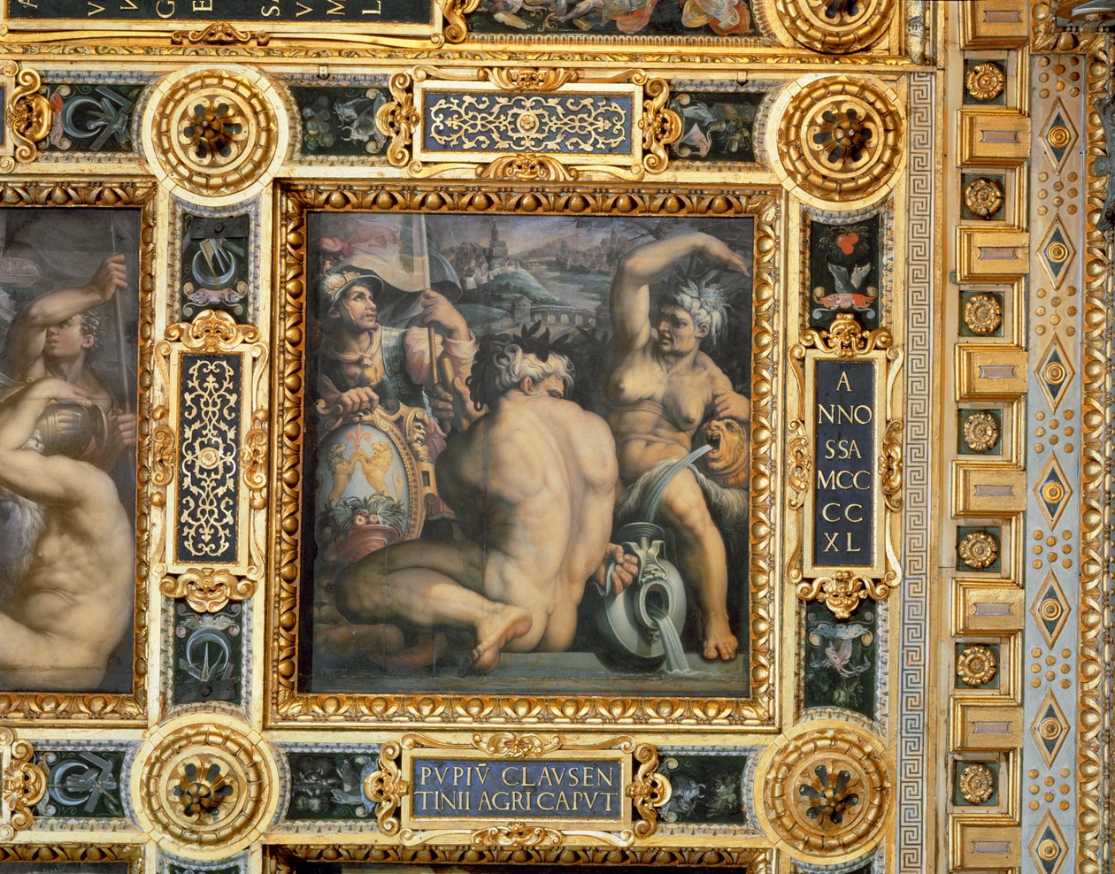 Allegoria della regione del Casentino dal soffitto del Salone dei Cinquecento, 1565 (pannello) da Giorgio Vasari
