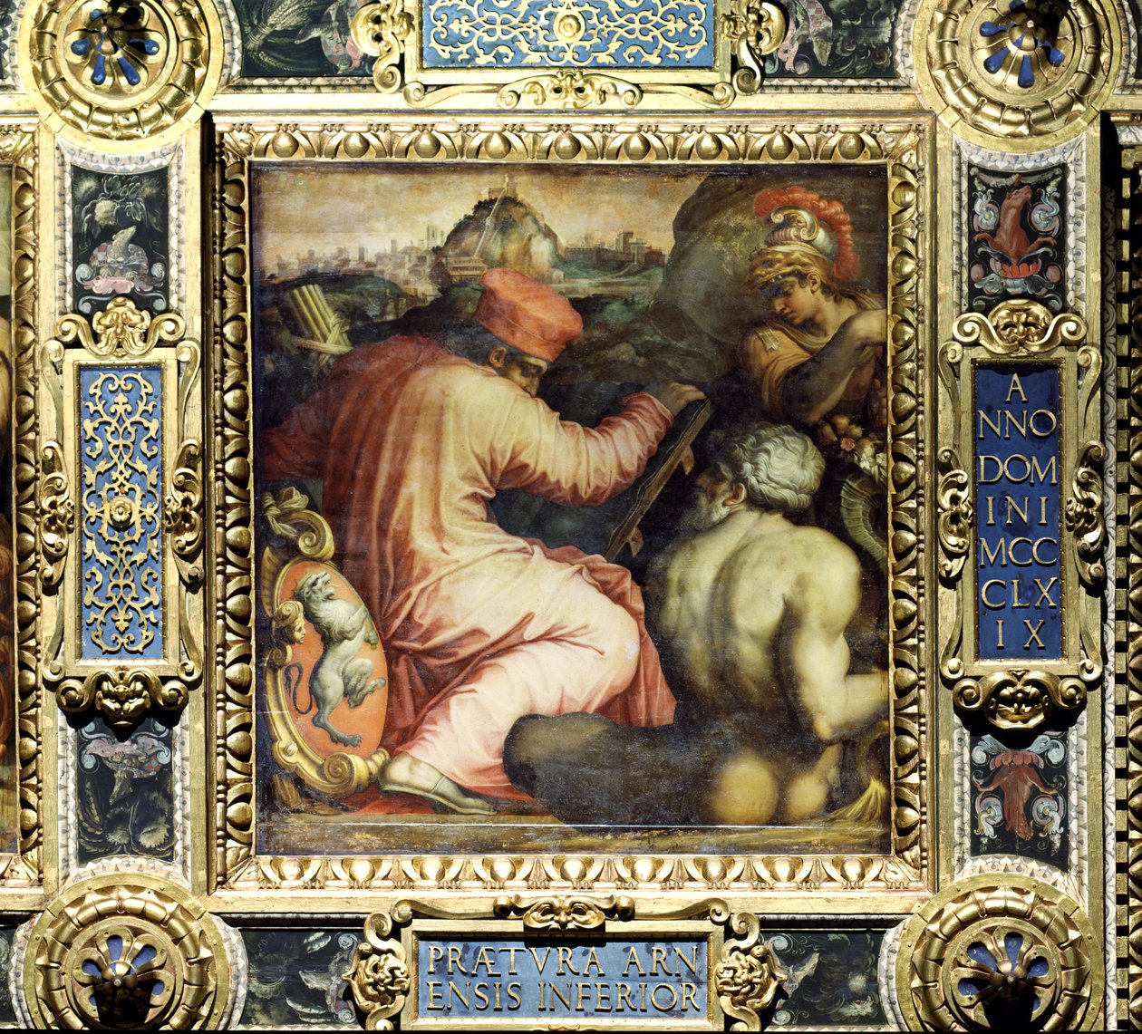 Allegoria della città di San Miniato e della Bassa Valdarno dal soffitto del Salone dei Cinquecento, 1565 da Giorgio Vasari