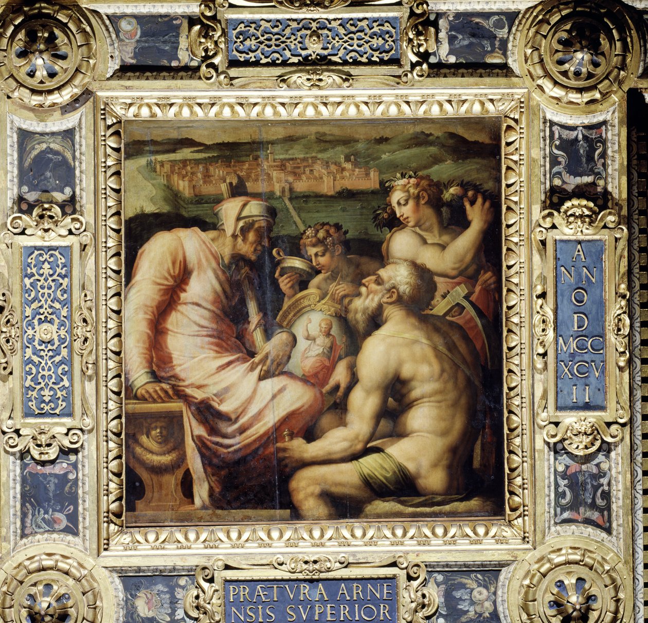 Allegoria del villaggio di San Giovanni Valdarno dal soffitto del Salone dei Cinquecento, 1565 da Giorgio Vasari