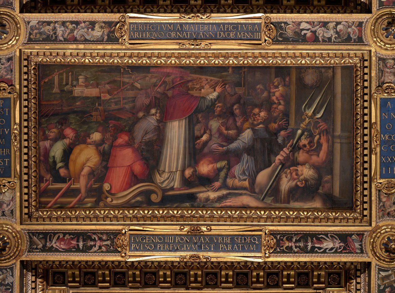 Eugenio IV sbarca a Livorno per rifugiarsi a Firenze da Giorgio Vasari