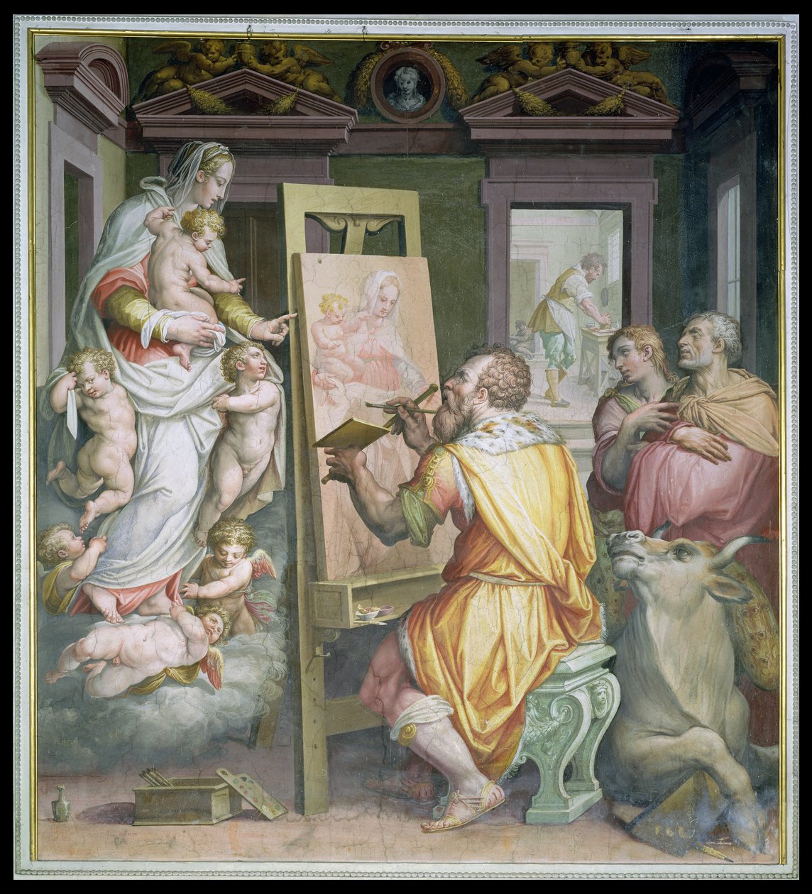 San Luca che Dipinge la Vergine | Giorgio Vasari