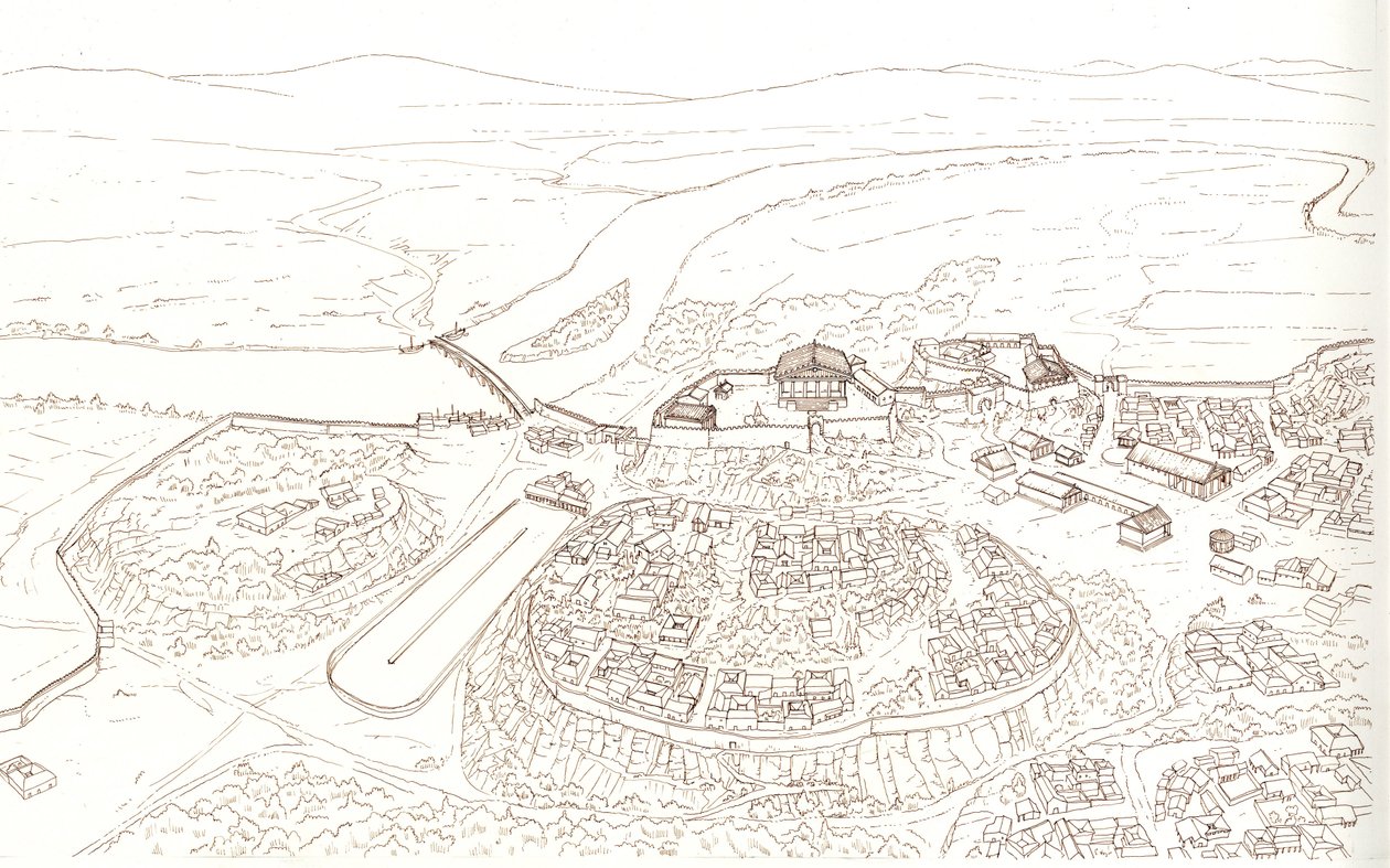 Roma antica (arcaica): veduta della città di Roma nel VI secolo a.C. da Giorgio Albertini