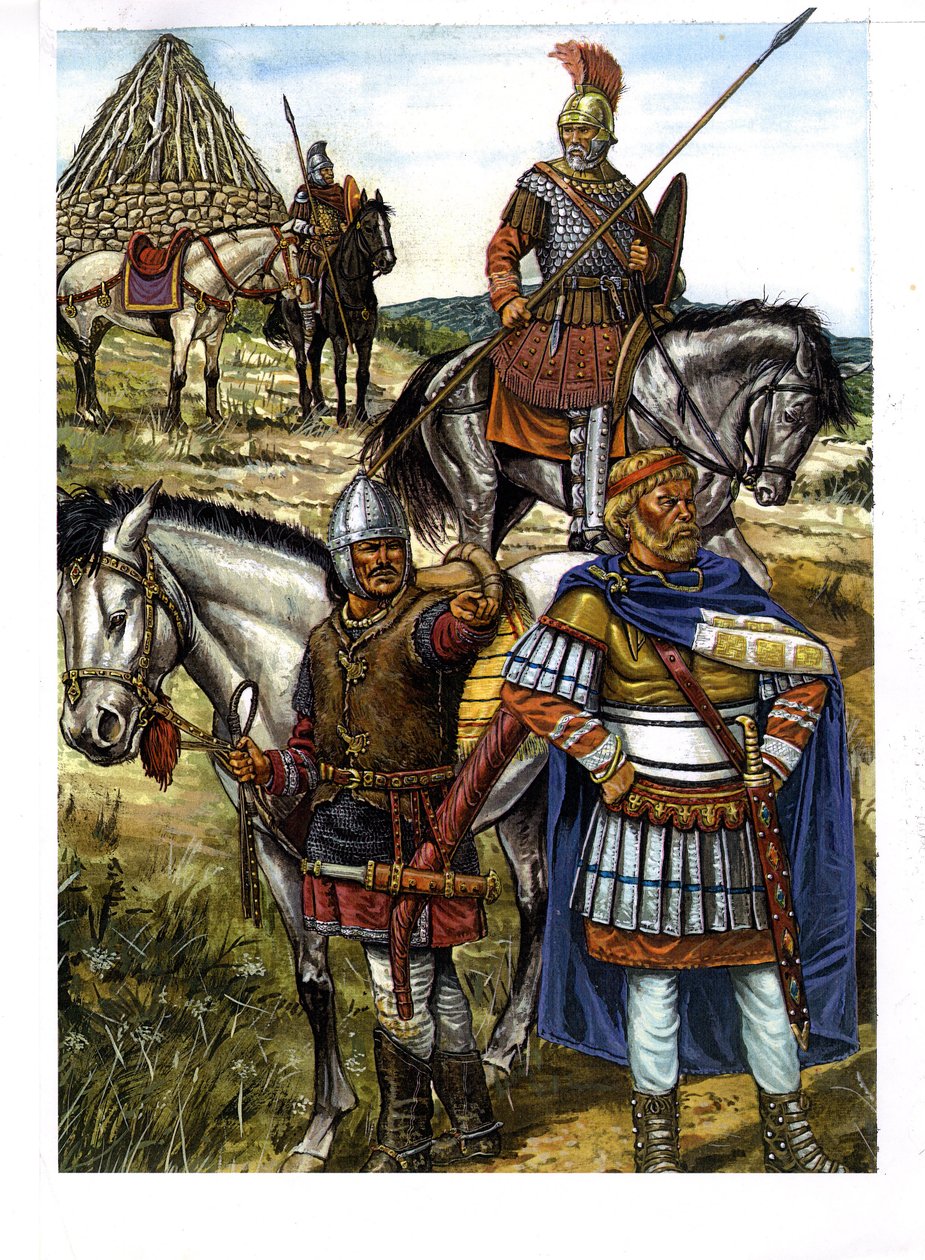 Barbaro: un guerriero unno, un guerriero goto e un soldato romano da Giorgio Albertini