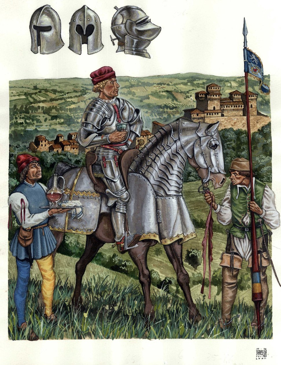 Medioevo: ritratto di condottiero dell