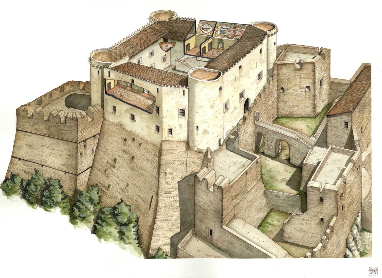 Medioevo: ricostruzione del castello di Santa Severina, costruito nell