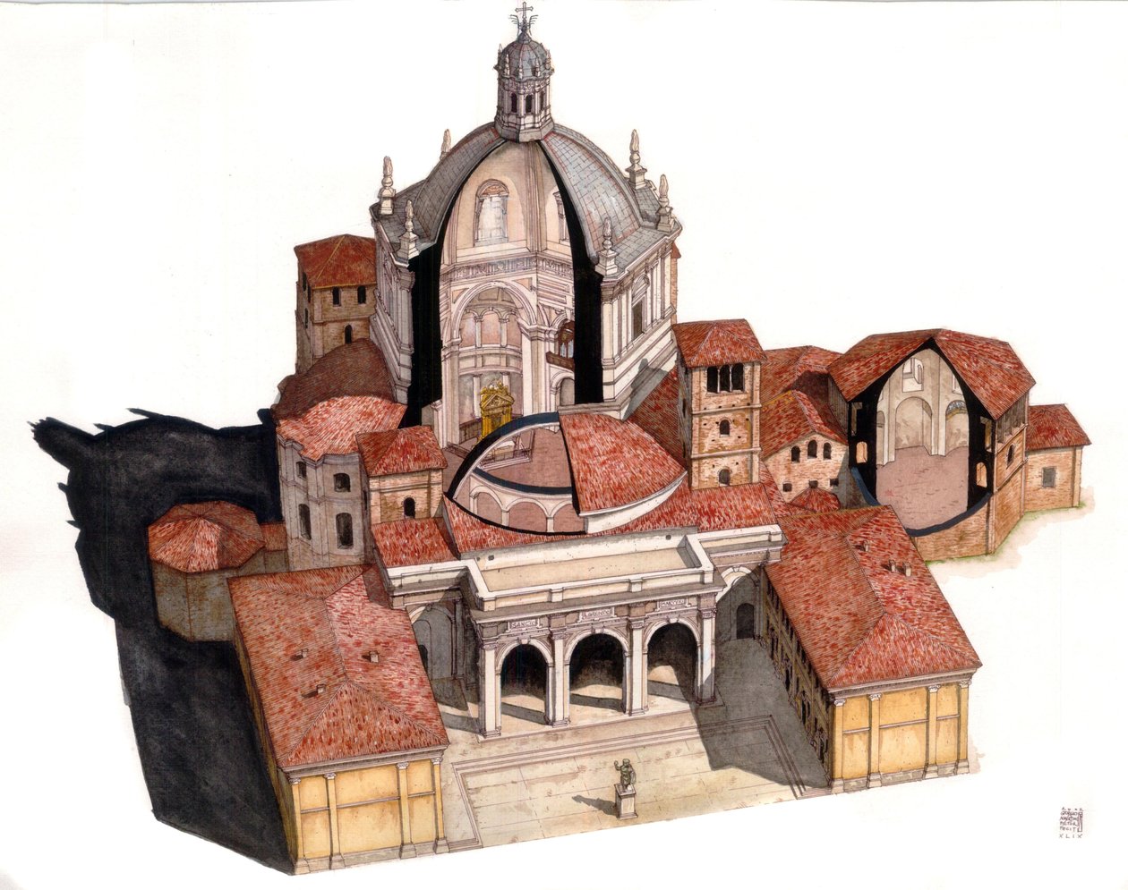 Arte paleocreziana: panoramica e sezioni che permettono di vedere l