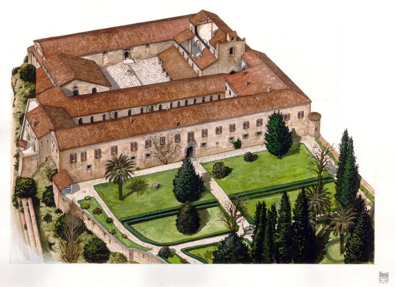 Ricostruzione del castello Nelson (Ducea Nelson), costruito nel 1173, che Ferdinando III di Sicilia offrì all