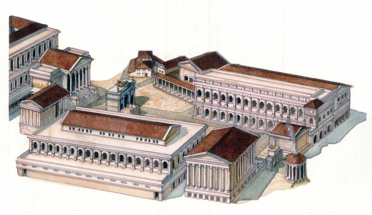 Roman antiquite: ricostituzione del foro romano all