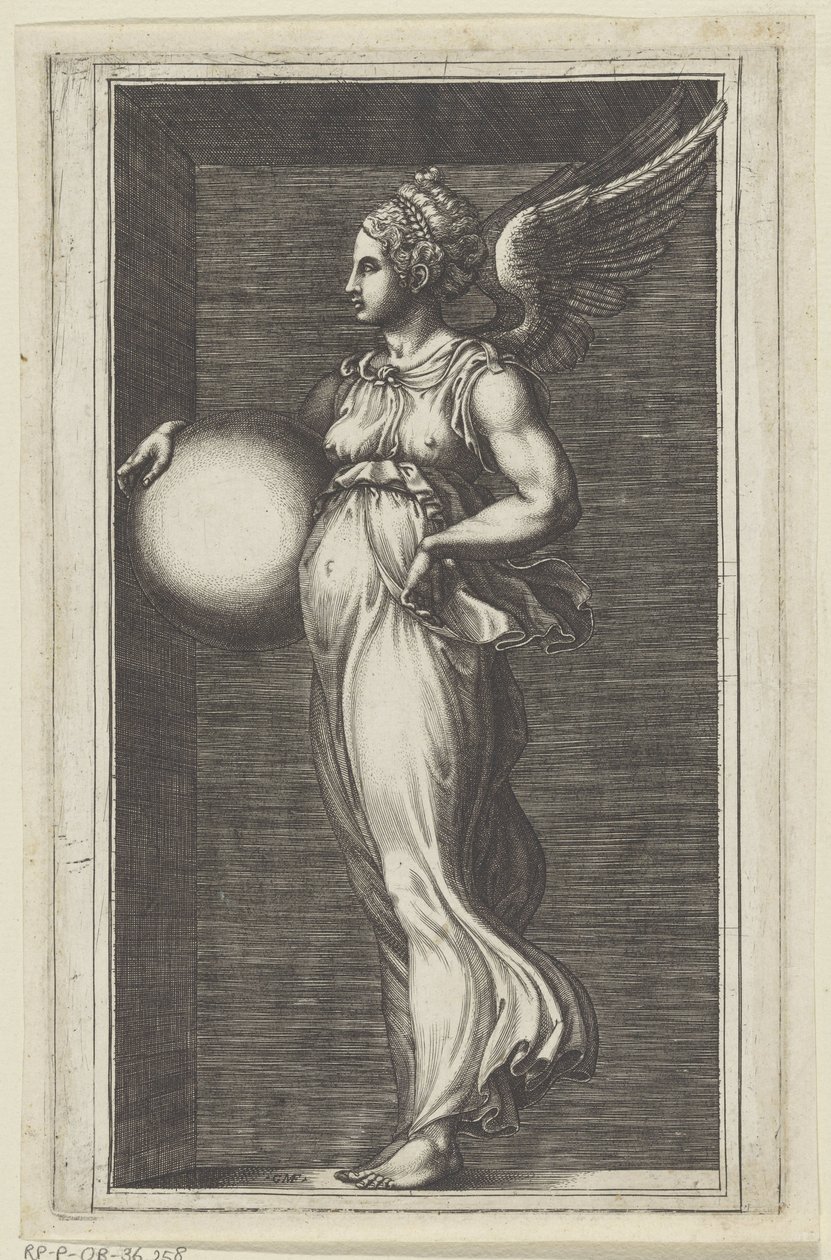 Figura allegorica con una sfera da Giorgio Ghisi