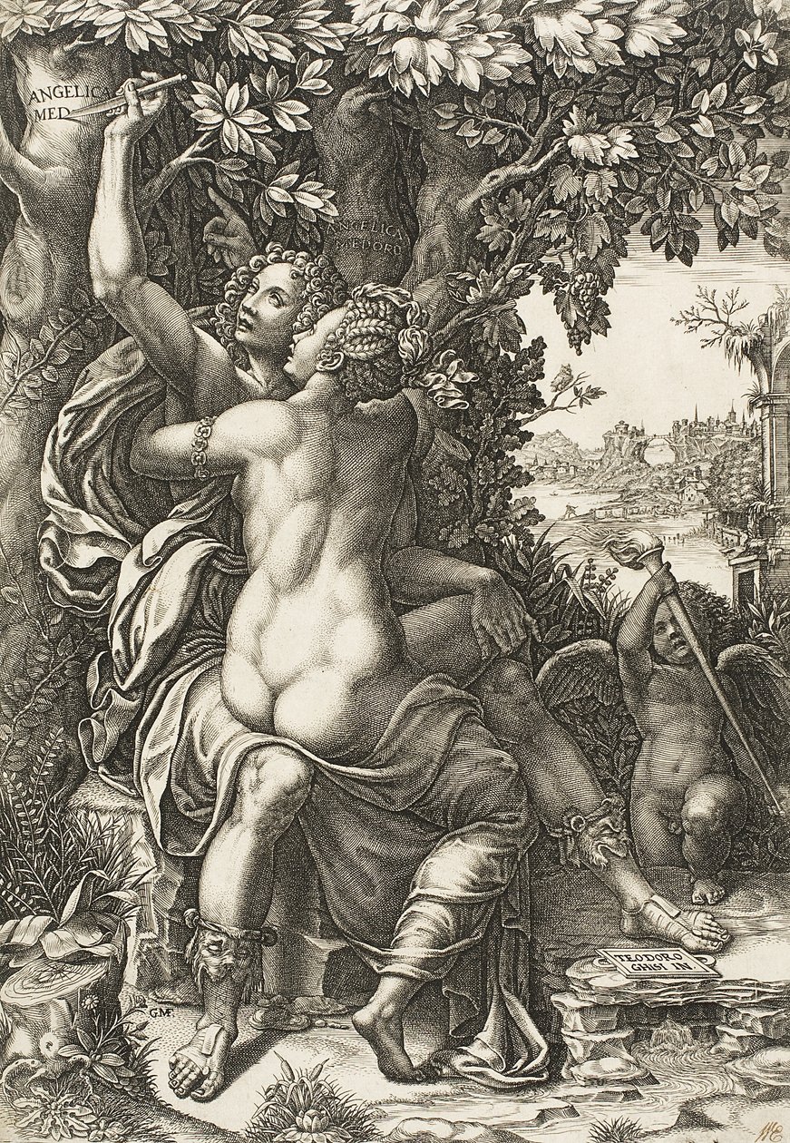 Angelica e Medoro, c.1570 da Giorgio Ghisi