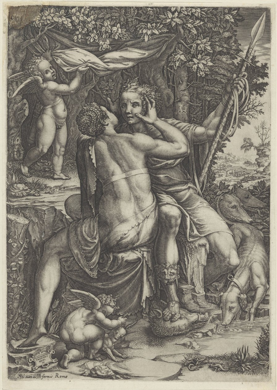 Venere e Adone da Giorgio Ghisi