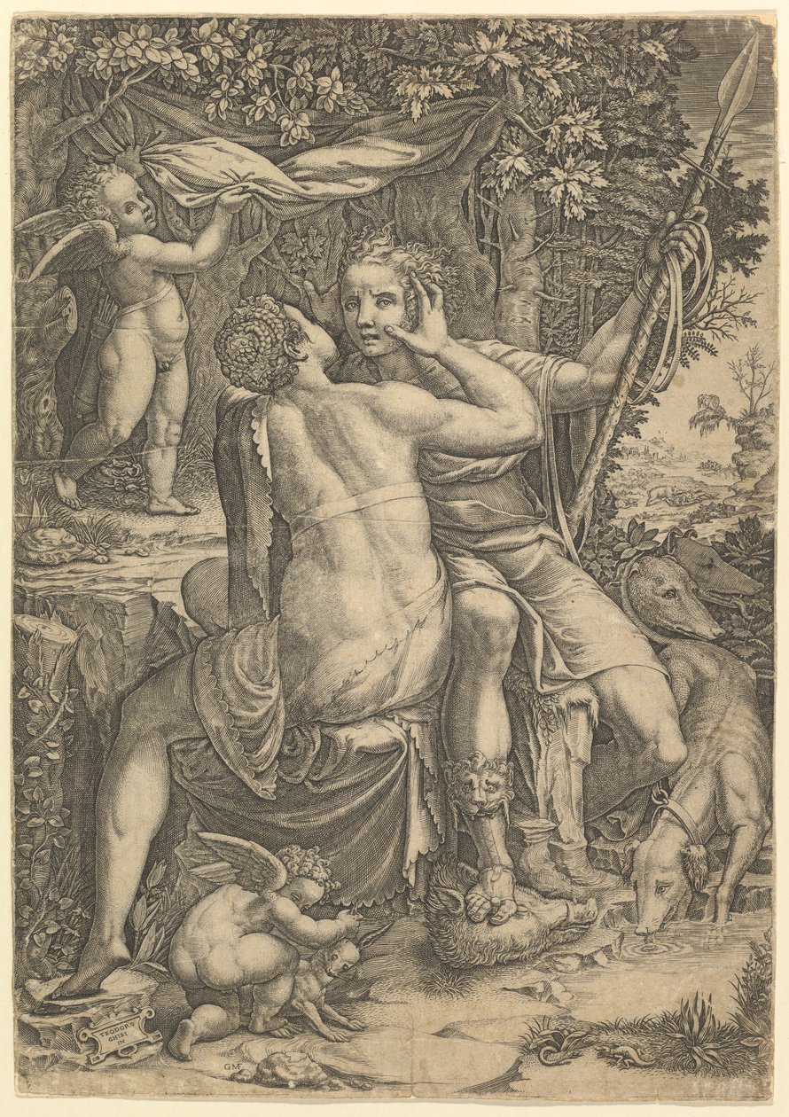 Venere e Adone da Giorgio Ghisi