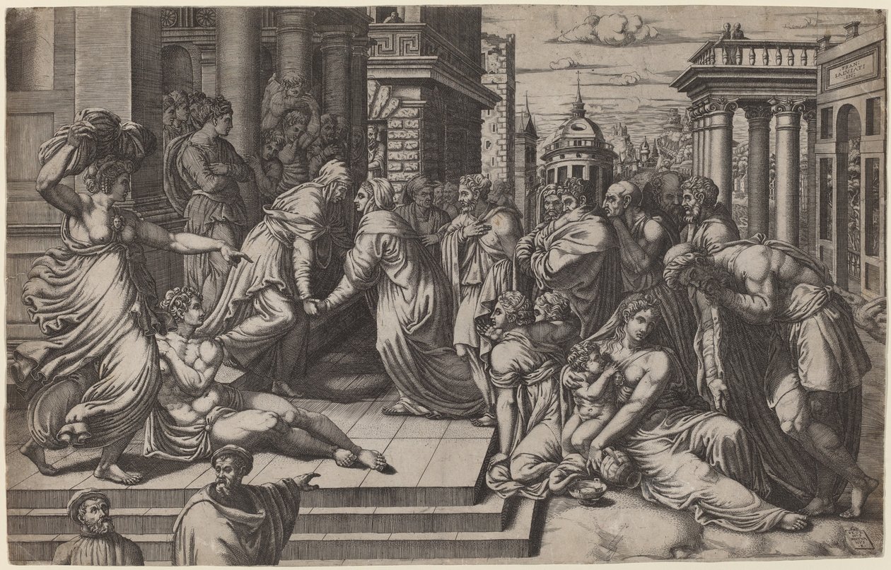 La Visitazione da Giorgio Ghisi after Francesco Salviati