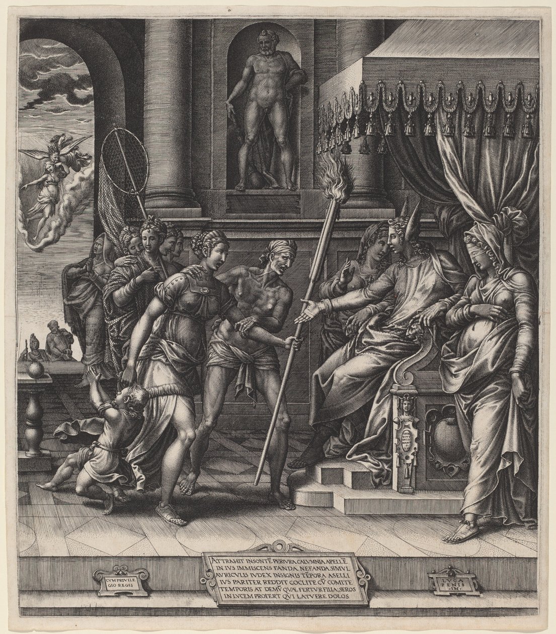 La Calunnia di Apelle da Giorgio Ghisi after Luca Penni