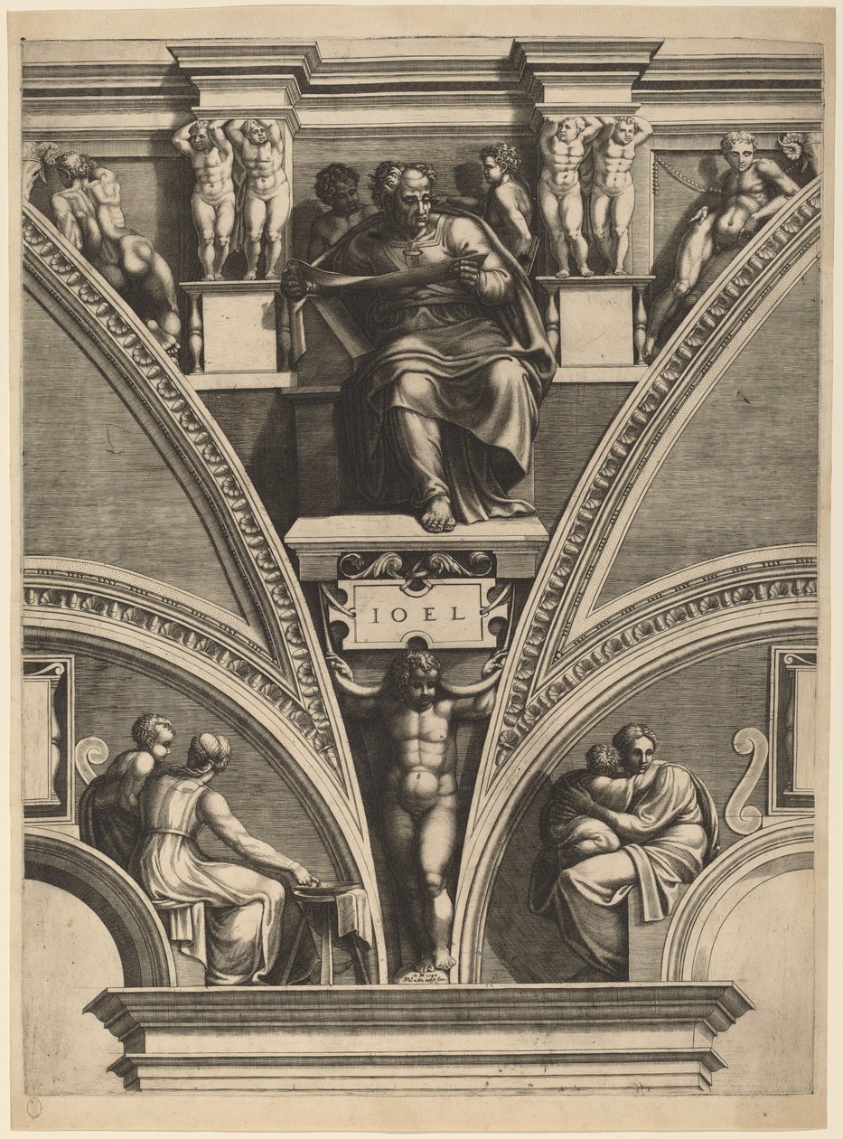 Il profeta Gioele da Giorgio Ghisi after Michelangelo