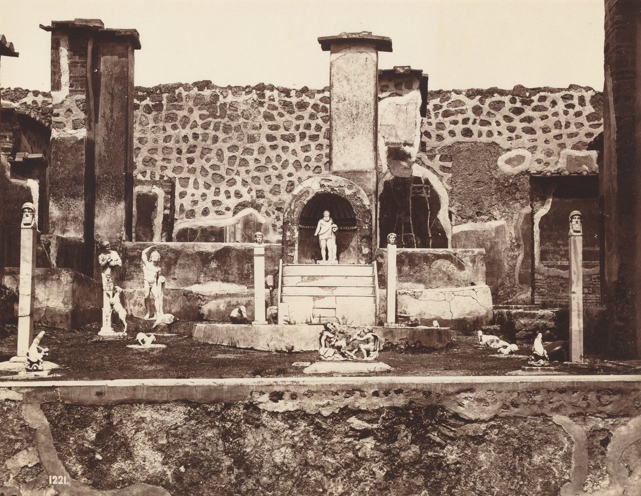 Casa di Marco Lucrezio, Pompei (House of Marco Lucrezio, Pompeii),c. 1870 (photo) da Giorgio Sommer