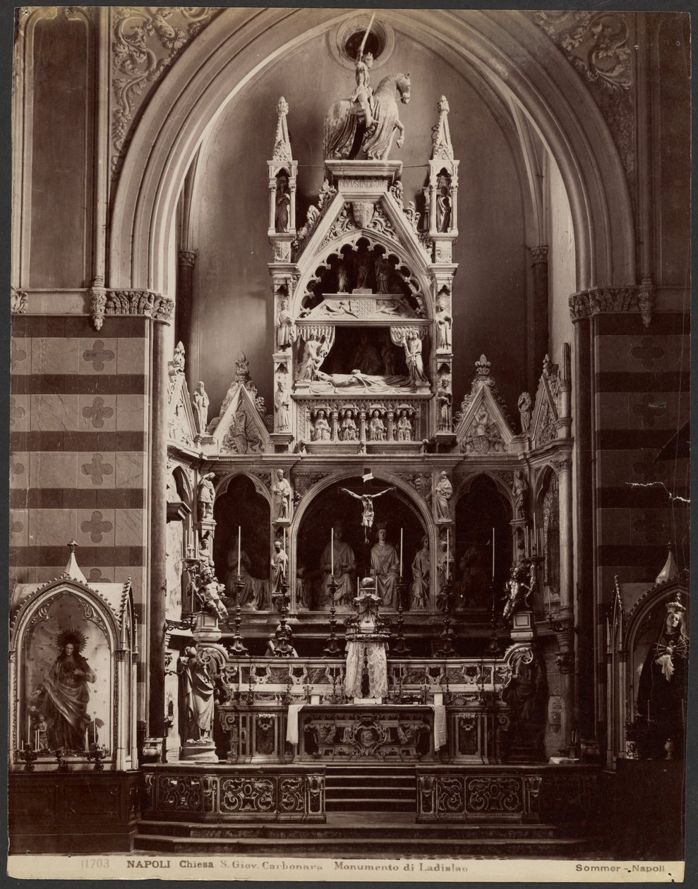 Napoli S. Giov. Carbonara Monumento di Ladislao da Giorgio Sommer