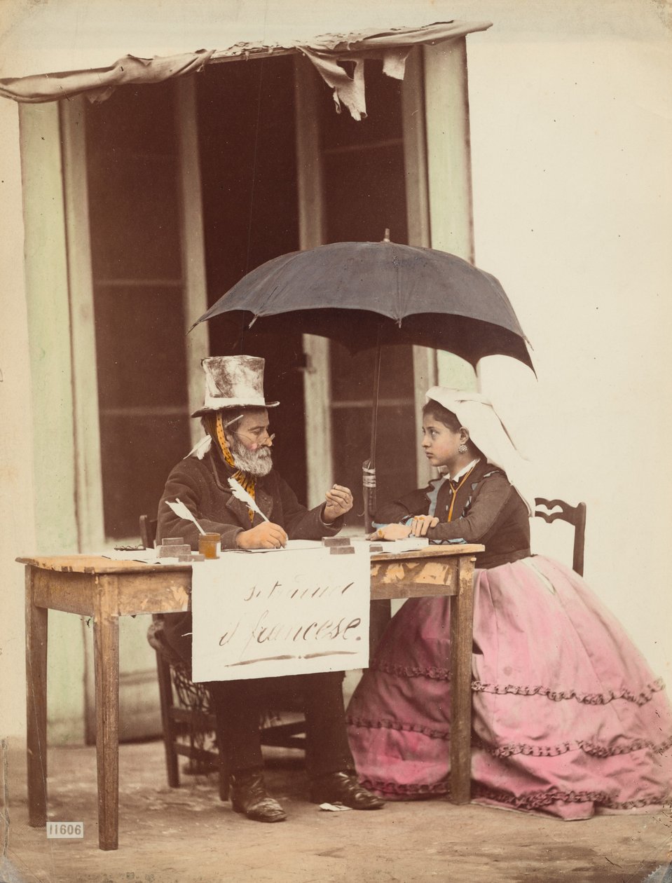 Scrittore pubblico, Napoli, 1865-1870 (foto) da Giorgio Sommer