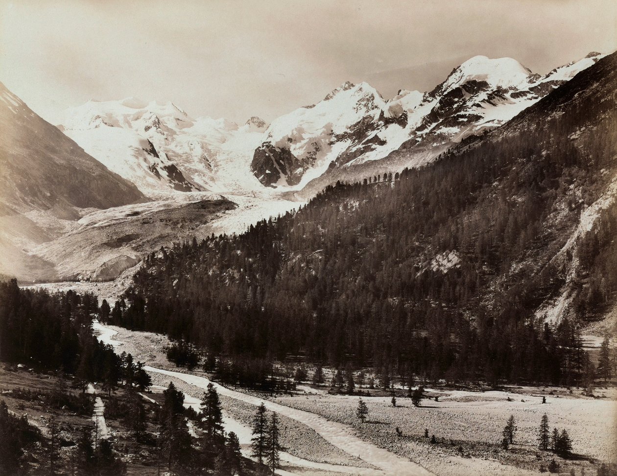 Vista di un ghiacciaio in Svizzera da Giorgio Sommer